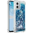thumbnail image 2 of Slim Fit Phone Case for Motorola G 5G 2023,Soft TPU Glitter Liquid Quicksand Effect Silicone Stylish Case,Screen and Camera Protection Cover for Moto G 5G 2023,LSWT Blue, 2 of 14