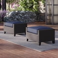 thumbnail image 6 of New Classic Furniture Skye Wicker Patio Ottoman in Blue (Set of 2), 6 of 8