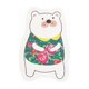 thumbnail image 2 of 1 pieza de Big Flower Bear, Little Bear Series Esponja creativa for lavar platos de cocina, esponja de pulpa de madera, algodón de pulpa de madera comprimida impresa y absorbente de agua, 2 of 2