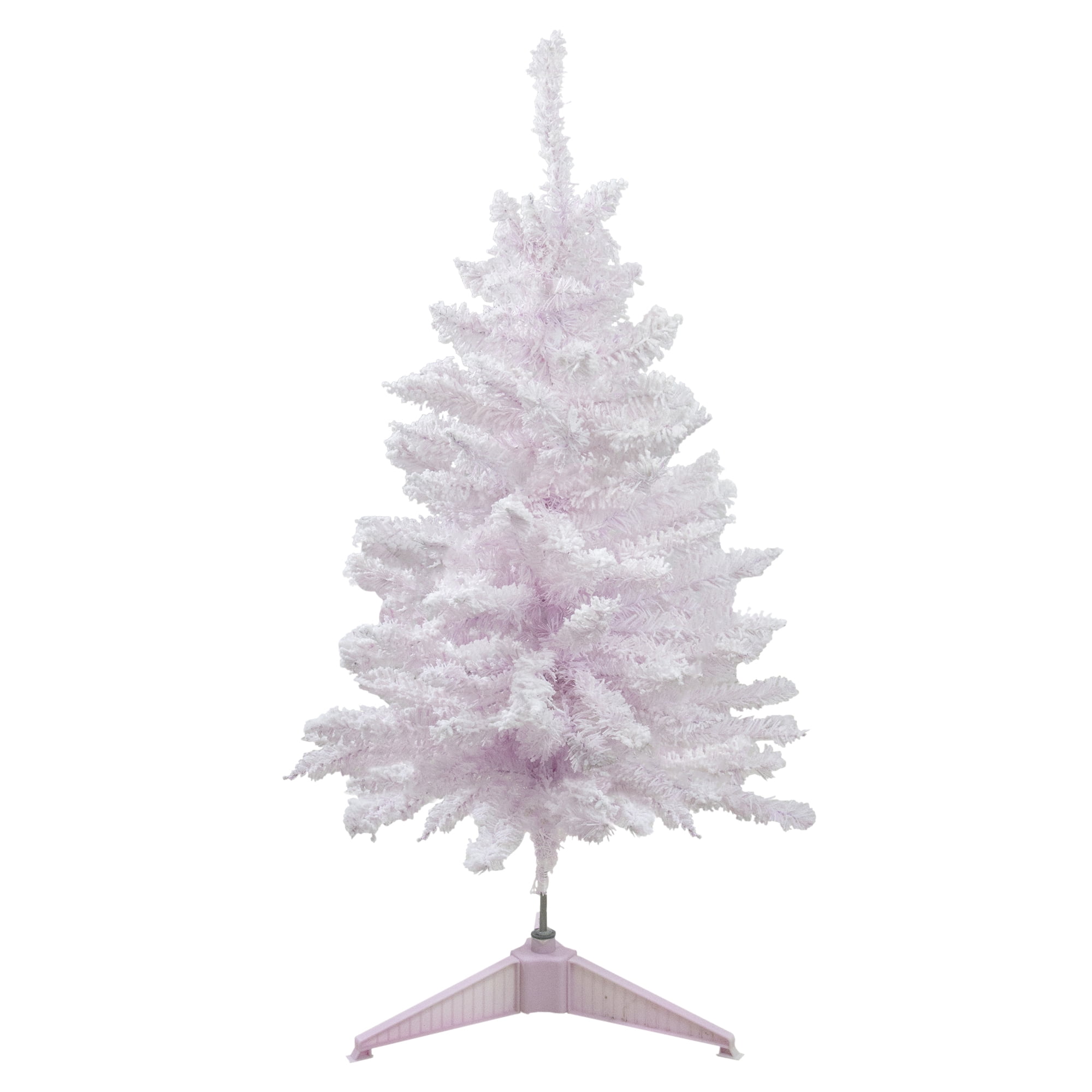 Pink Flocked Christmas Trees 