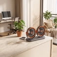 thumbnail image 5 of Miwamany Tower Dual Head Desktop Fan Multifunctional Oscillating Fan for Home Office Bedroom Table Personal Cooling with Type-C Charging, 5 of 7