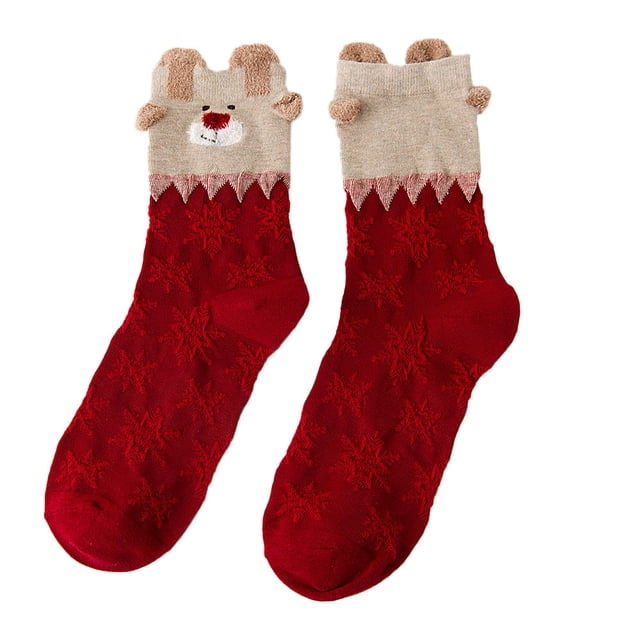 MZXELPRJD No Show Socks Womens Christmas Cotton Socks Multi-Color Winter Socks, Running Socks Womens