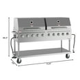 thumbnail image 4 of 72 in. 10-Burner Commercial Outdoor Propane Gas Grill with Two 36 in. Roll Dome Covers in Stainless-Steel, ETL Listed (CGKIT7-D36D36), 4 of 13