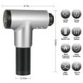 thumbnail image 2 of 6 Speeds Mid Range Ergonomic Massage Gun - Bright Silver, 2 of 2