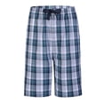 thumbnail image 3 of Men's Cotton Yarn Pajamas Shorts - Plaid Pajama Shorts for Men - PJ Bottoms with Pockets, 2-Pack, 3 of 4