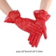 thumbnail image 5 of Guantes de encaje Sonducket para niña 1 par corto Rojo, 5 of 6
