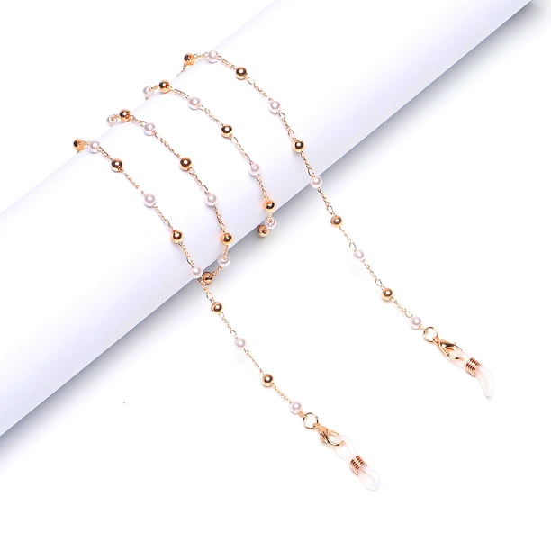 1 pieza de cadena de gafas de diamante con cable alrededor del cuello cadena de gafas para mujer