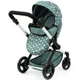 thumbnail image 4 of Bayer Design Dolls: Pram Xeo: Stars Green & White - Matching Handbag, Adjustable Handle, For Dolls Up To 20", Ages 3+, 4 of 8