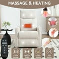 thumbnail image 3 of Aukfa Swivel Rocker Recliner Glider Chair with Heat & Massage for Adults, Living Room, Beige, 3 of 10