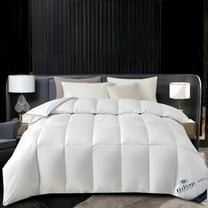 Hmgxay Down Comforter, Plush Goose Feather Duvet for Winter Warmth, Cozy and Lightweight Down Quilt, Soft Twill Weave Bedding for All Seasons(78.7x59 Inches)