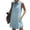 Light Blue, variant on Kukoosong Women's Summer Casual Sleeveless Collared Button-Down Shirt Dress with Pockets Cocktail Length Office Wear Dress