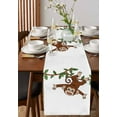 thumbnail image 4 of Brown Cute Monkey Table Runner 72 Inches, Green Leaves Vine Branch Animal Bed Runner Dresser Scarves Tabletop for Indoor Outdoor Parties/Ceremony/Banquet, 14" x 72", 4 of 8