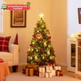 thumbnail image 4 of Costway 5 FT Christmas Tree Artificial Xmas Tree with 8 Lighting Modes 49 Warm LED Lights, 4 of 10