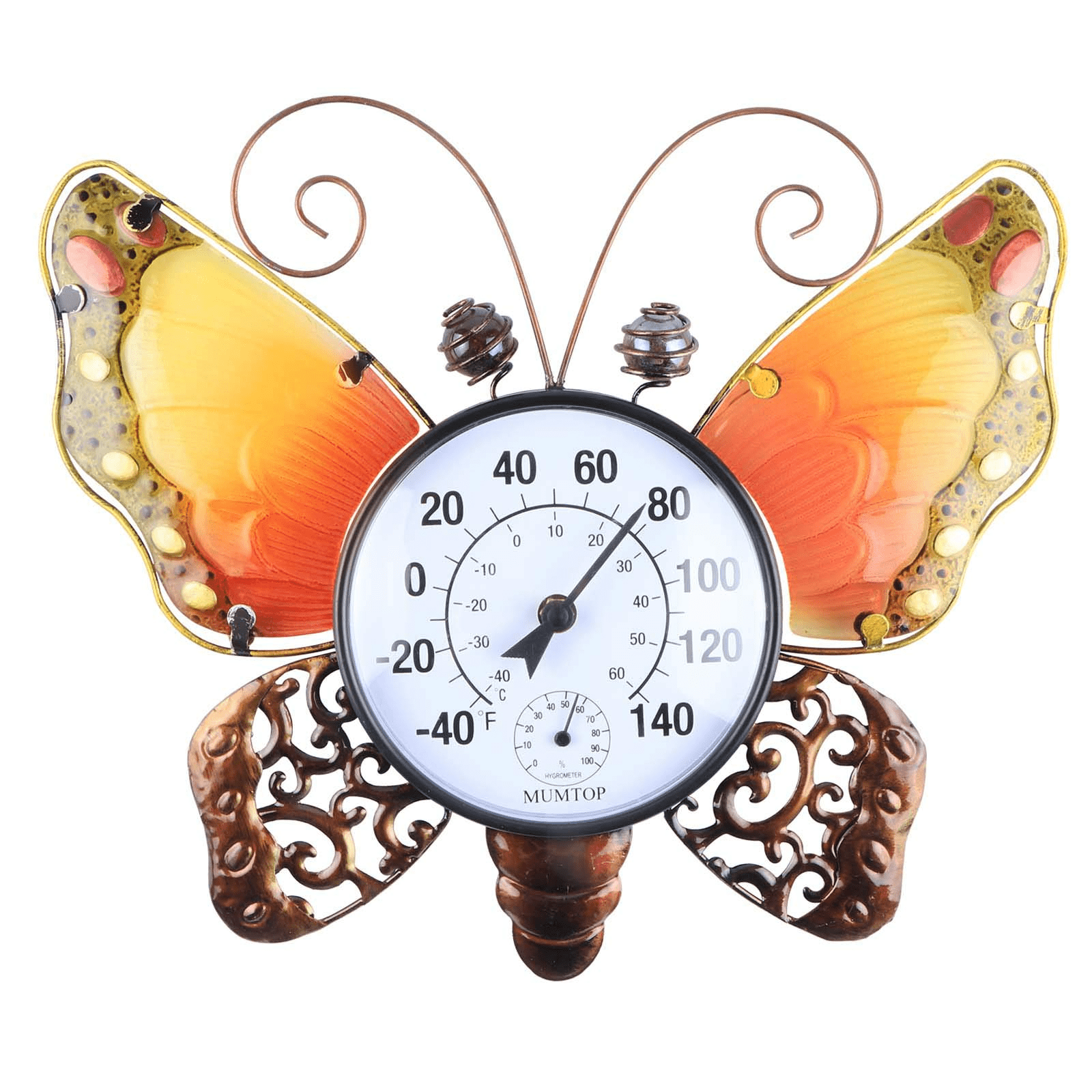 WONDER garden Thermometer Indoor Outdoor Patio Butterfly decor