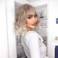 thumbnail image 5 of Qliuoazw Orangeshort Curly Women's Bangs Temperature Silk Hair Whole Wig Headband Wig, 5 of 9