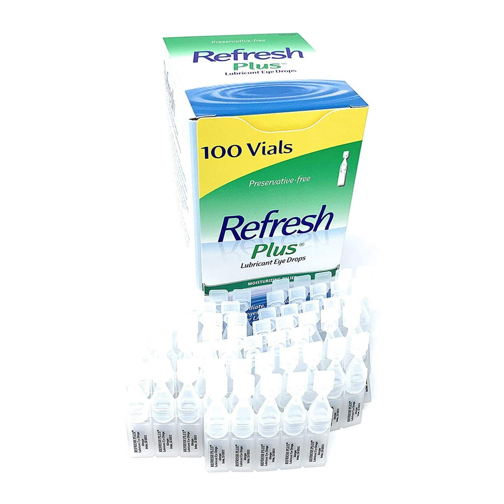 Allergan Refresh Plus Eye SingleUse Vials 1 Pack (100 ct), Clear