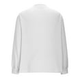 thumbnail image 5 of Loopsun Womens Fall Tops, Long Sleeve T Shirts for Women, Women's Fashion Casual Solid Button V-neck Hooded Drawstring Pullover Top White, S, 5 of 5
