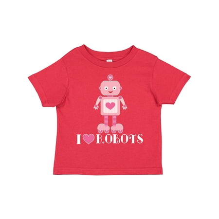 

Inktastic Robotics I Love Robots Girls Gift Toddler Toddler Girl T-Shirt