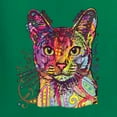thumbnail image 5 of Wild Bobby Dean Russo Colorful Cat Abyssinian Cat Lover Women Racerback Tank Top, Kelly, Medium, 5 of 5