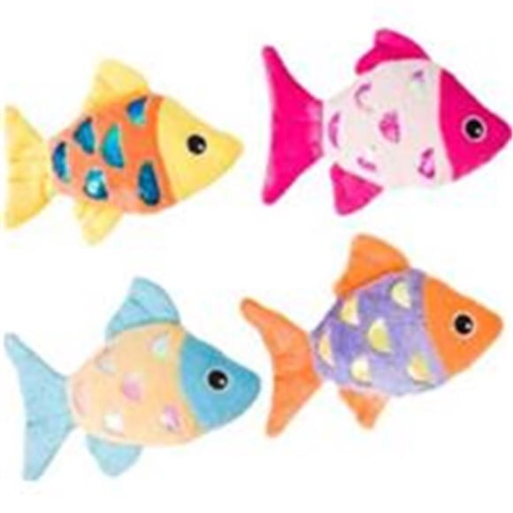 Ethical Cat 52075 4.5 in. Shimmer Glimmer Fish with Catnip Cat Toy