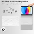 thumbnail image 3 of Detachable Bluetooth Keyboard Cover for iPad 11 Gen A16 11" 2025 / iPad 10 Gen 10.9" 2022, Slim Folio Case with Apple Pencil Slot,Gray, 3 of 8