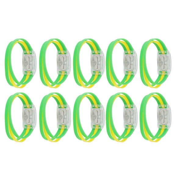 Drapeau National Lueur Bracelet, 10pcs Silicone Réglable Lueur dans les Bracelets Sombres Bouton Alimenté par Batterie Allumer Bracelet pour les Festivals de Concert Carnaval Nouvelles Années Fête