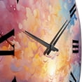 thumbnail image 3 of Designart "Colorful Sky Photo delicate Illusion I" Landscapes Oversized Wall Clock, 3 of 5