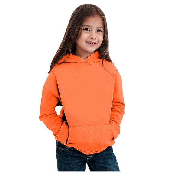 Toddler Hoodies Sweatshirts for Girls Solid Color Long Sleeve Pullover Casual Soft Kids Sweatshirts Fall Fashion Clothes With Pocket Size 2-3T