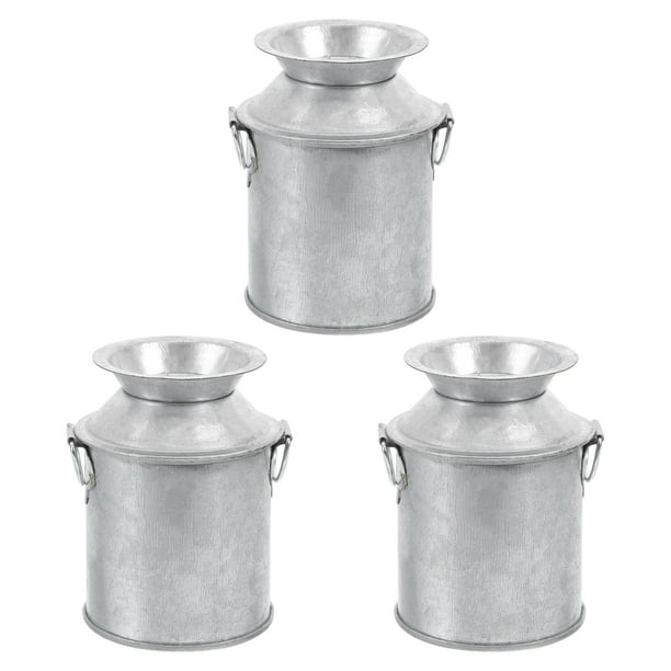 3pcs mini jarrones de flores mini cubos de metal mini jarrones de hierro de hierro cubos miniatura