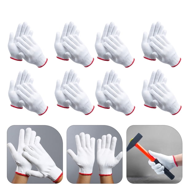 BESTYASH 12Pares Guantes De Trabajo De Nylon Para Construcción Con Protección Antideslizante Y Durabilidad