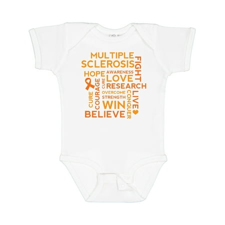 

Inktastic Multiple Sclerosis Awareness Word Cloud Gift Baby Boy or Baby Girl Bodysuit