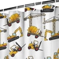 thumbnail image 3 of Cartoon Construction Vehicles Forklifts Shower Curtain 36"x72" ,Bathroom Decorative Shower Curtains Set with 12 Hooks,Modern Waterproof Washable Shower Curtain, 3 of 6