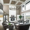 thumbnail image 3 of Vanity Art 12 Lights Wagon Wheel Chandelier Lighting Farmhouse Candle Ceiling Light Fixtures for Living Room Kitchen Dining Room 10552DW-BK, 3 of 10