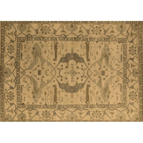 Ahgly Company Indoor Rectangle Oriental Brown Industrial Area Rugs, 5' x 7'