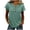 #02 Green 【Mix, Match & Stock Up on Your Favorite Palette.】, variant on Women's Casual Solid Color Pleated Short Sleeve Round Neck Tops Shirts Blouses for Business Casual Work Office Vacation and Daily Wear Fashion Essential | Sopatenor,Black XL