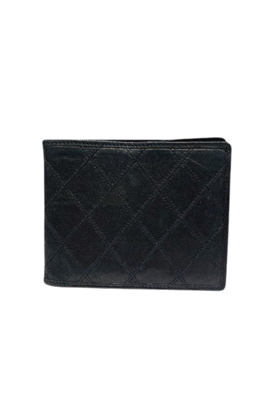 Pre-Owned Chanel Bicolore Lambskin Bi-fold Wallet for Men
