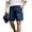 Dark Blue, variant on Mens Jean Shorts 5" Heavyweight Straight Vintage Denim Shorts Loose Fit Elastic Waist Wide Leg Baggy Jorts, Light Blue L
