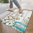 thumbnail image 3 of Retro Door Mat, 17 X 30 Inch Ink Flower Welcome Doormat Decorative Home Floor Mat, Non Slip Rubber Back and Strong Water Absorption for Outdoor Indoor Entrance Decor, 3 of 6