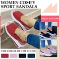 thumbnail image 4 of Oydens Platform Walking Sandals for Women Comfort Footbed Peep Toe Slingback Sandals Sneakers, 4 of 5