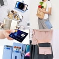 thumbnail image 7 of Jiahe Cover for iPhone XR, Multifunctional Wallet Case with Card Holder and Shoulder Strap,PU Leather Magnetic Closure Zipper Pocket Kickstand Wristband Flip Leather Cover, blue, 7 of 7