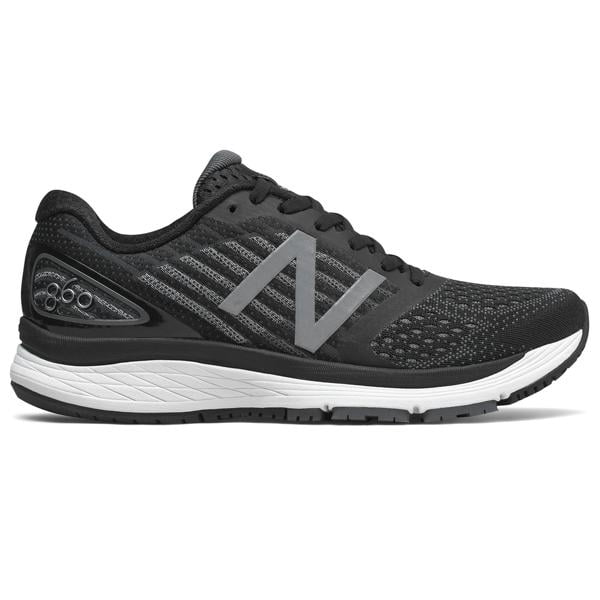 New Balance Women's 860 V9 Running Shoe, Black/Grey, 9 2E(XW) US ...