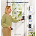 thumbnail image 5 of Veise Fingerprint Smart Knob Handle Lock, Keyless Entry, App Control, Electronic Digital Keypad, Auto Lock, Matte Black, 5 of 8