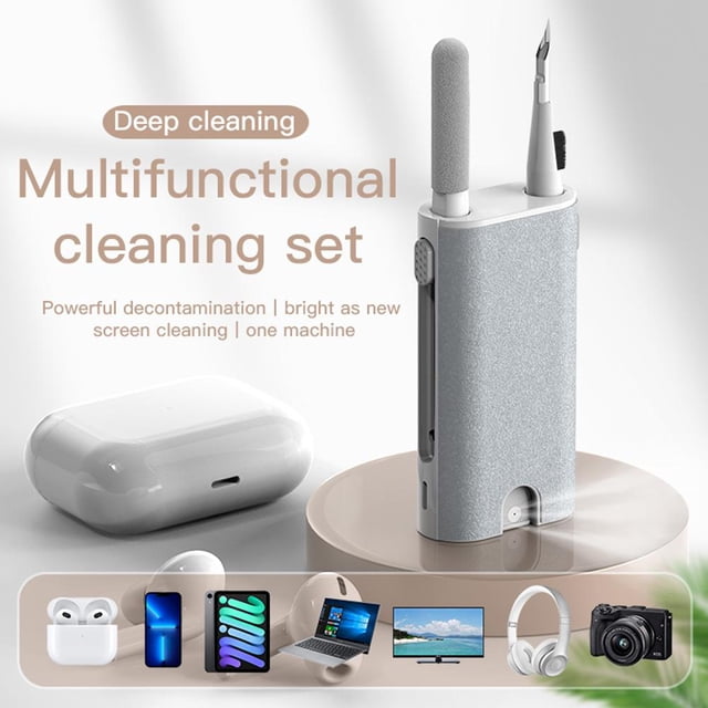 Audífonos Kit de limpieza 5 en 1 Estuche para auriculares PC Limpieza de teléfonos Cepillo para eliminar el polvo Universal Accesorios Electrónicos