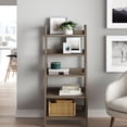 thumbnail image 3 of Contemporary Home Living 5 Tier Ladder Shelf Bookcase - 60.25" - Gray, 3 of 4