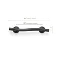 thumbnail image 2 of 36" Designer Waved Shaped Shower Grab Bar, Matte Black, 2 of 6