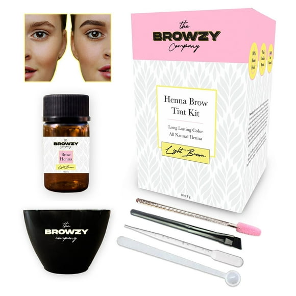The Browzy Company Henna Eyebrow Tint Kit | 30 Applications | Eyebrow Dye | Long Lasting Brow Tint Kit
