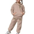 thumbnail image 5 of LRen Kids Sweatsuit Sets Valentines Bowknot Print Round Neck Long Sleeve Valentines Pullover Hoodie Sweatshirt and Jogger Sweatpants Clothing Loose Fall Outfits for Girls, 5 of 7