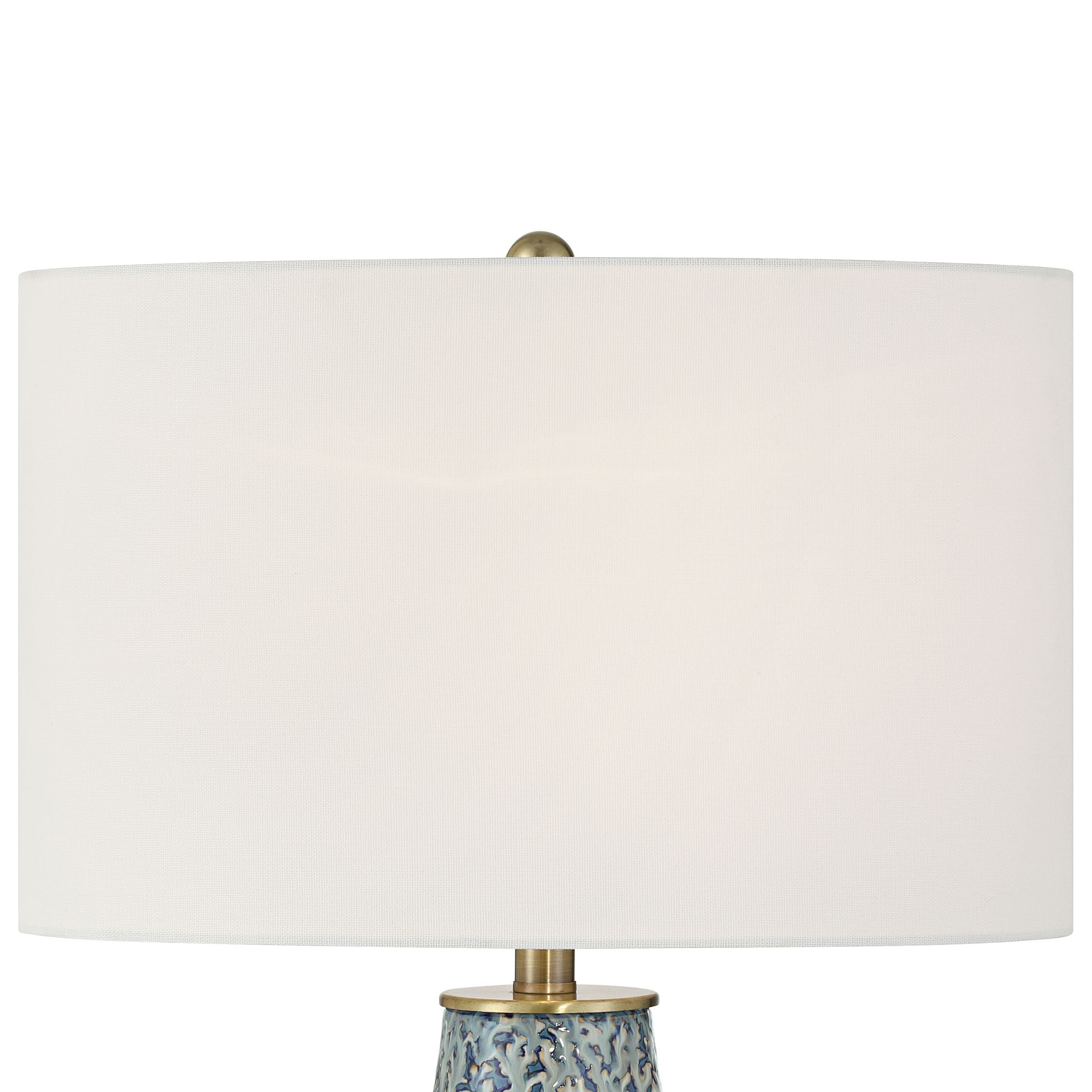 Possini Euro Design Victoria 29 1/2" Tall Modern End 3-Way Table Lamp Blue White Finish Ceramic Single Living Room (Colors May Vary)