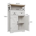 thumbnail image 2 of Zocalo Buffet Blanco con 2 Cajones y 2 Puertas - Credenza Multiusos para Comedor, Cocina o Sala, 108cm, 2 of 6