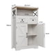 thumbnail image 2 of Zocalo Buffet Blanco con 2 Cajones y 2 Puertas - Credenza Multiusos para Comedor, Cocina o Sala, 108cm, 2 of 6